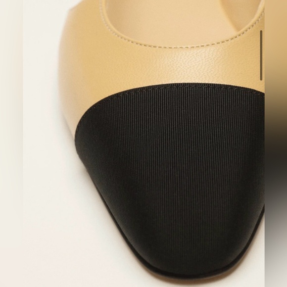 Chic Two-Tone Slingback Flats - Picture 3 of 10